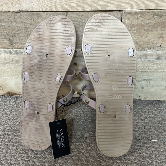 Via Rose size 9/10 Pink Studded Jelly Sandals - Picture 4 of 10